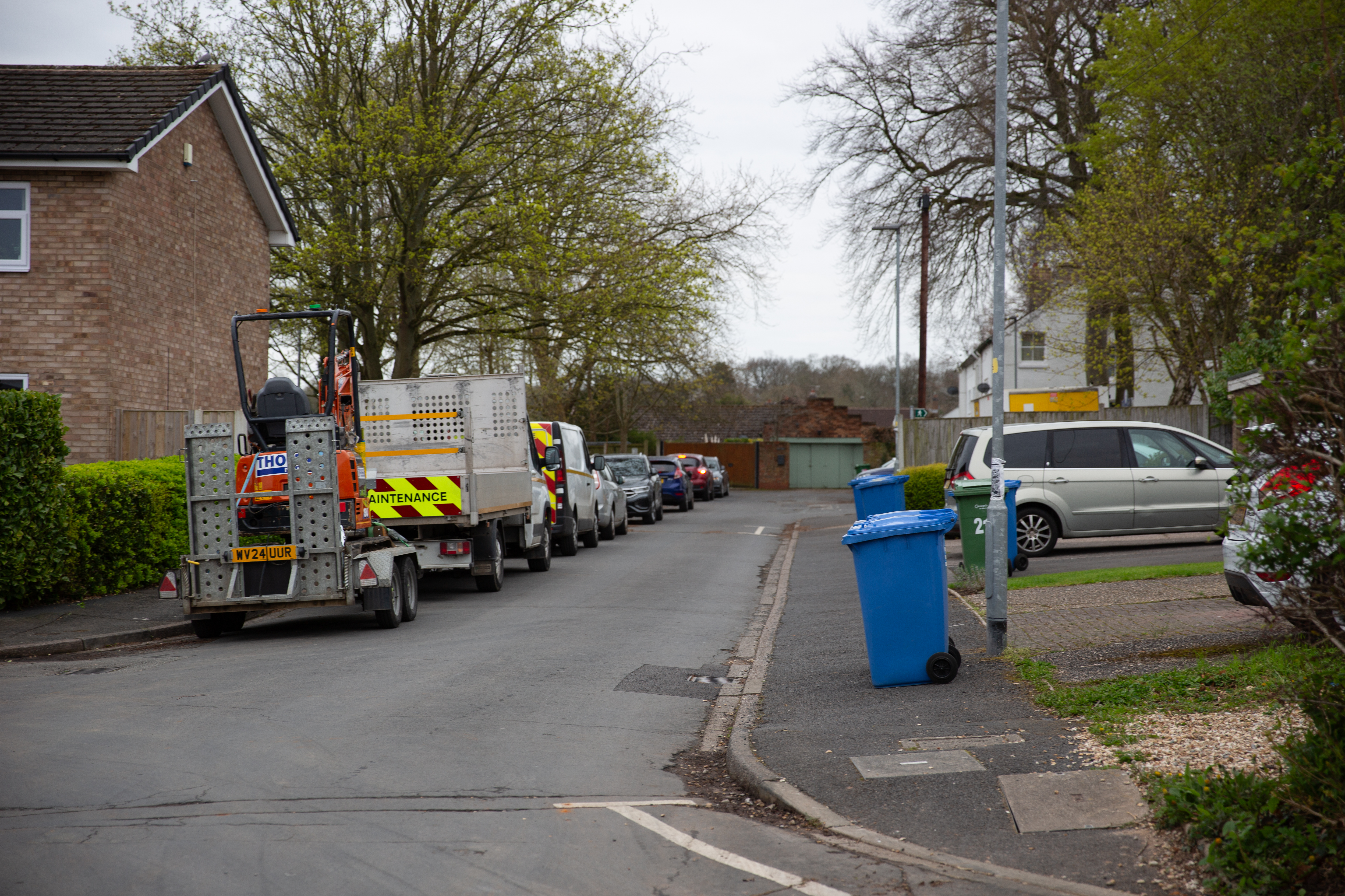 Cleaned road after work completed
