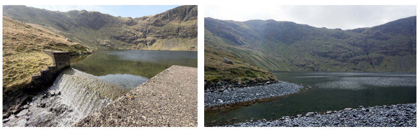 Blea Water transformation Blea Water before (left) and after our work (right)