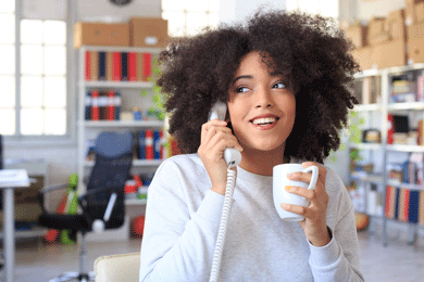 Woman looking at phone