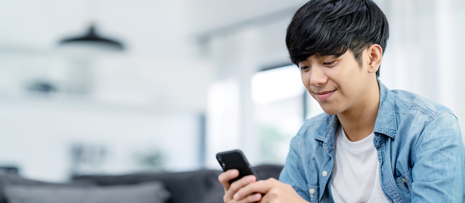 Man looking at phone