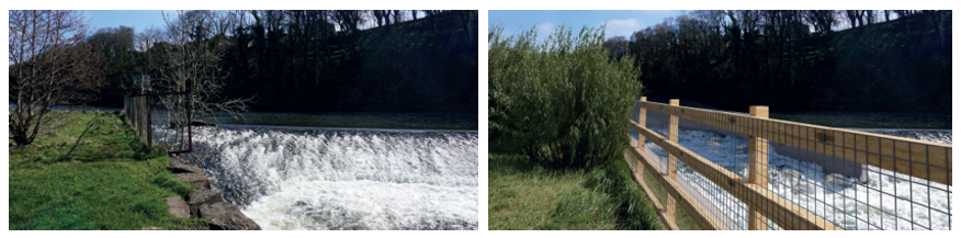 Yearl Weir transformation Yearl Weir before (left) and after our work (right)
